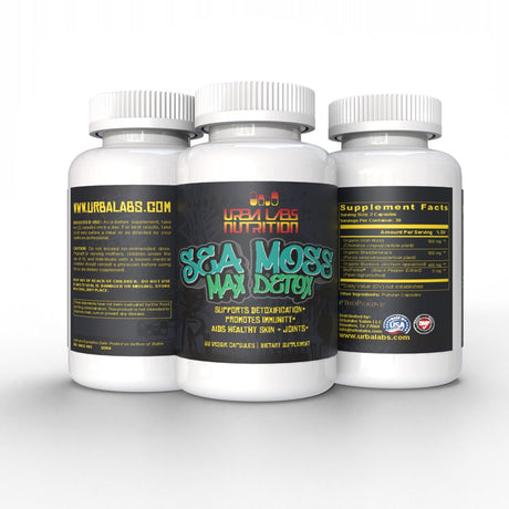 Urbalabs Sea Moss Max Blast 1405 Mg Organic Sea Moss Advanced Nootropic Brain Support Gut Cleanse Immunity Increase Energy Levels