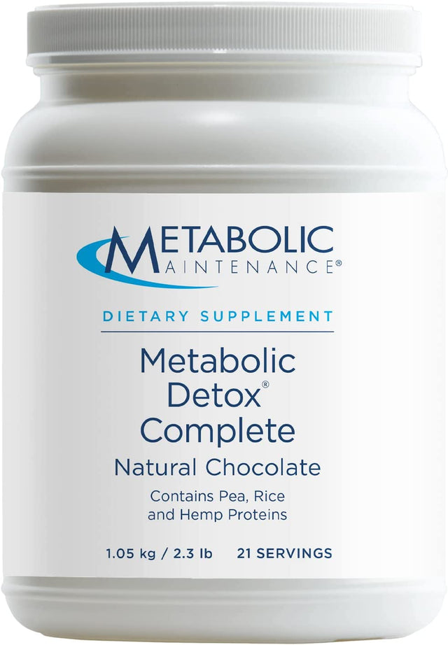 Metabolic Maintenance Metabolic Detox Complete Chocolate Shake - 20 Grams Non-Gmo Plant Protein, Omega-3S, Nutrients + Milk Thistle - Liver Cleanse Support Powder - (2.3 Lbs / 30 Servings)