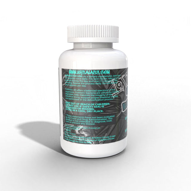 Urbalabs Premium Probiotic 40 Billion CFU W Organic Prebiotics Supports Healthy Digestive System Gut Health