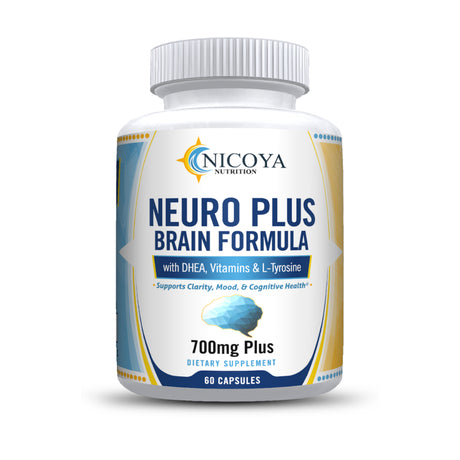 Nicoya Nutrition Neuro plus Brain Formula & Focus 60Ct, Healthy Memory Function, Clarity Nootropic Supplement 60 Capsules