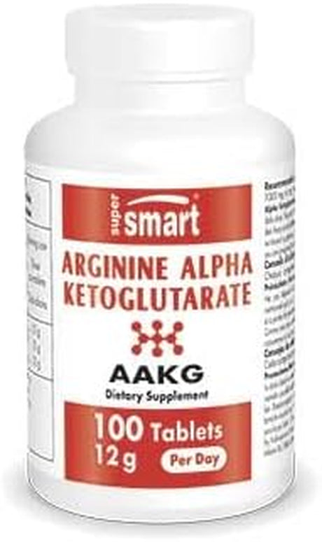 Supersmart - Arginine Alpha Ketoglutarate (AAKG) 1000 Mg - Amino Acid Boost Immune System - Support Healthy Blood Circulation & Muscle Mass | Non-Gmo & Gluten Free - 100 Tablets