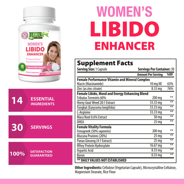 Lean Nutraceuticals Libido Enhancer for Women Md Formulated Libido Booster