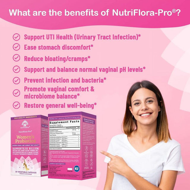 Probiotics for Women - Support Vaginal, UTI Health 30 Capsule