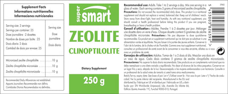 Supersmart - Zeolite Clinoptilolite - Micronized Less than 50 Μm - Mineral Immune System Booster | Non-Gmo & Made in USA - Gluten Free - 250 G