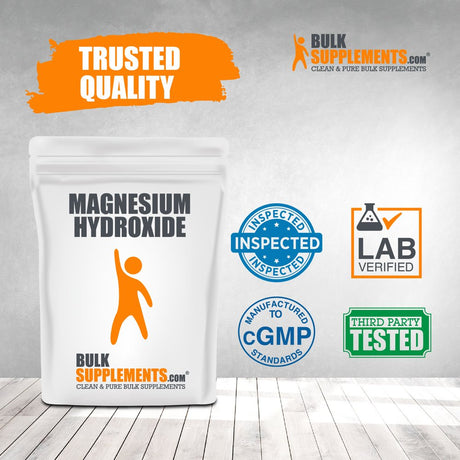 Bulksupplements.Com Magnesium Hydroxide Powder - Colon Support - Mild Laxative - Magnesium Supplement (250 Grams - 8.8 Oz)