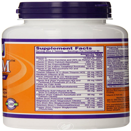 Now Foods Adam, 60 Tabs, Pack of 2