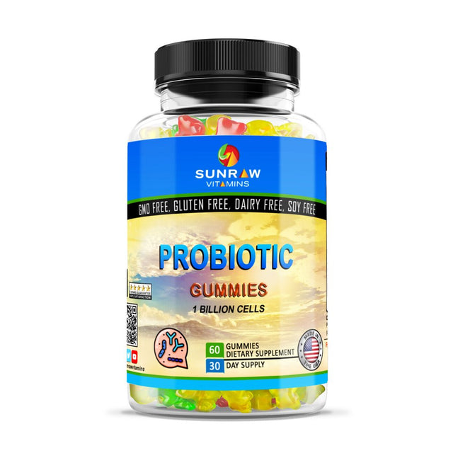 Probiotic Gummies 1 Billion Cells for Digestive and Gut Health 60 Count