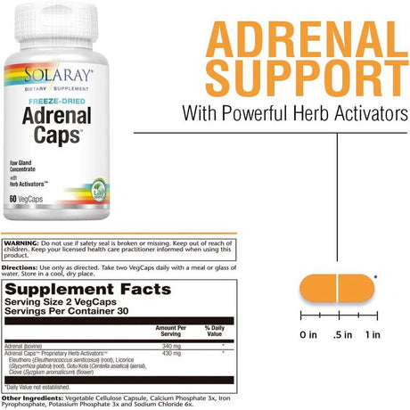 Solaray Adrenal Caps -- 60 Capsules