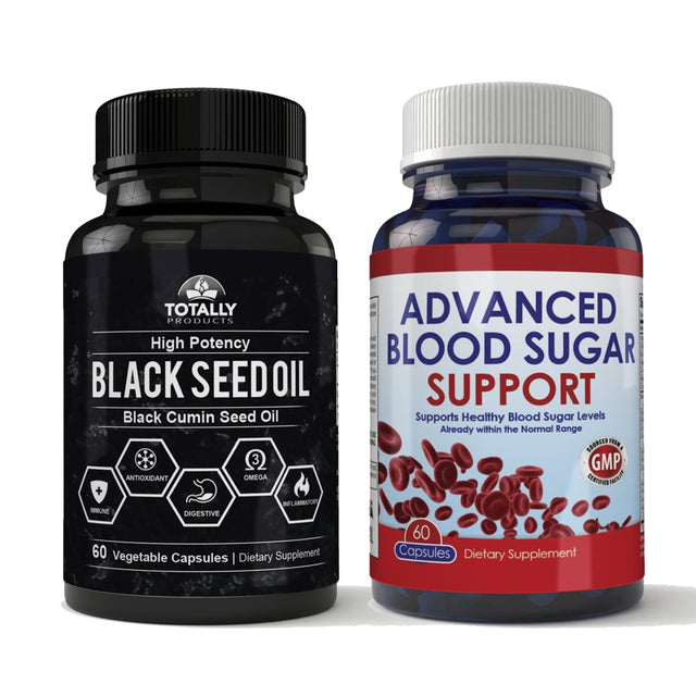 Blood Sugar Support plus Black Seed Oil Combo Pack