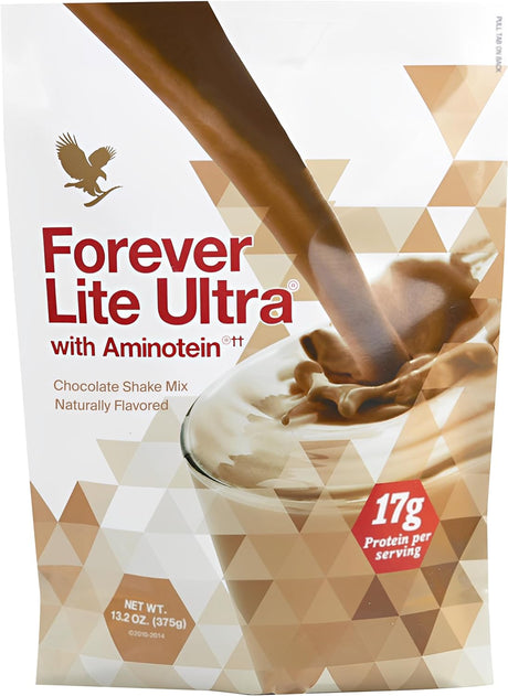 Forever Lite Ultra with Aminotein Nutrition Chocolate Shake 13.2 Oz(17G of Protein per Serving)