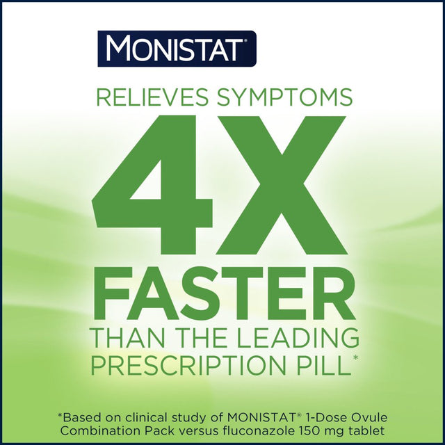 Monistat 3 Day Yeast Infection Treatment, 3 Miconazole Ovule Inserts & External Anti-Itch Cream