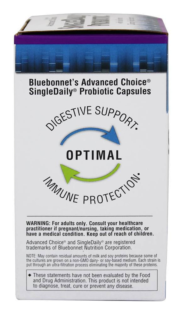 Bluebonnet Advanced Choice Single Daily Probiotic, 30 Billion Cfu, 30 Ct