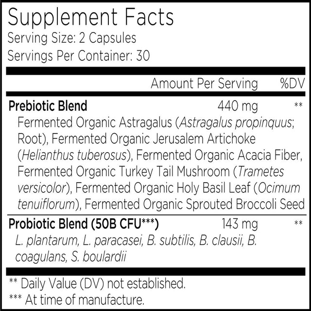 Amen SBO Probiotic, 50 Billion Cfus, Organic Prebiotics, Shelf Stable, Vegan & Non-Gmo, 60 Ct