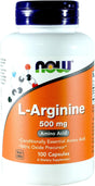 Now Foods Arginine 500Mg, 100 Capsules (Pack of 2)