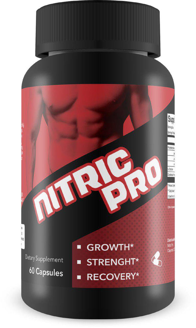 Nitric Pro - Nitric Oxide Booster - Supports Longer Staying Power - Improves Sexual Health - Enhance Performance and Recovery - 60 Capsules