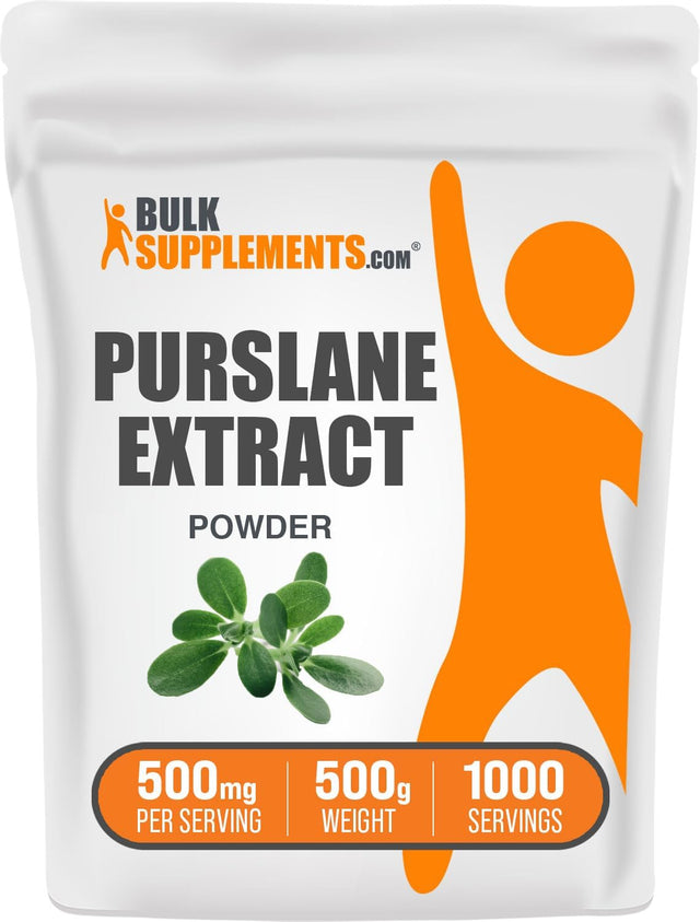 BULKSUPPLEMENTS.COM Purslane Extract Powder - Portulaca Oleracea Extract, Purslane Supplements - Supplementation, Pack of 1 - Gluten Free, 500Mg per Serving, 500G (1.1 Lbs)