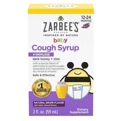 Zarbees Zarbee'S Baby Cough Syrup + Immune Support Relief Liquid, Grape, 2 Oz | CVS (Pack of 10)