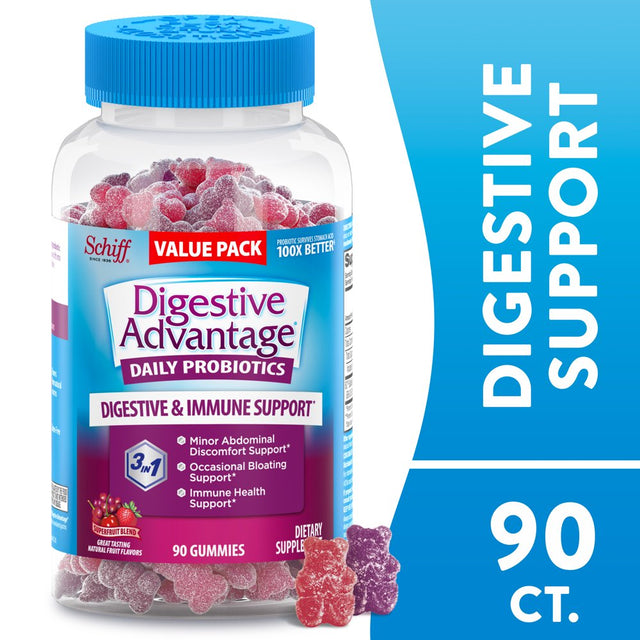 Digestive Advantage Daily Probiotic Gummies, Superfruit Blend - 90 Gummies