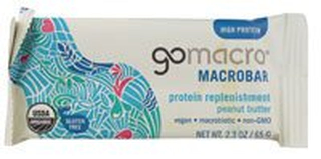 Gomacro Organic Macrobar - Peanut Protein - 2.3 Oz Bars - Case of 12