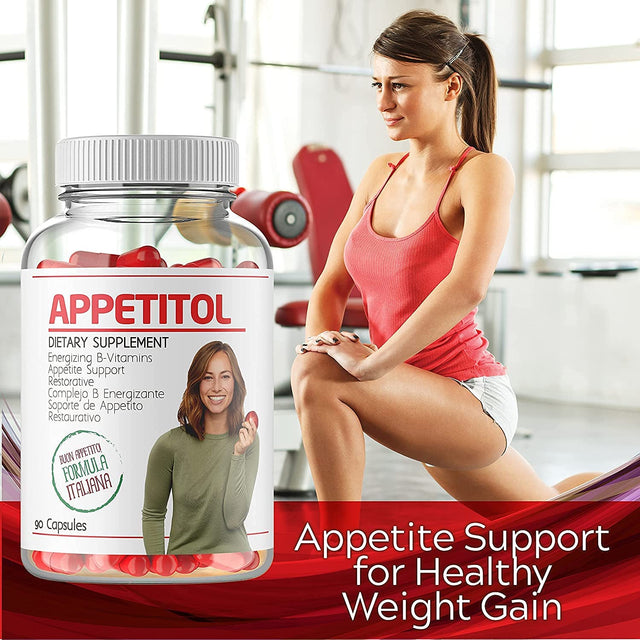 Appetitol Appetite-Weight Gain Capsules Natural Appetite and Weight Gain Stimulant for Underweight Children Fortified with Vitamins B1,B2,B3,B5,B6,B12,Folic Acid , Iron, Zinc