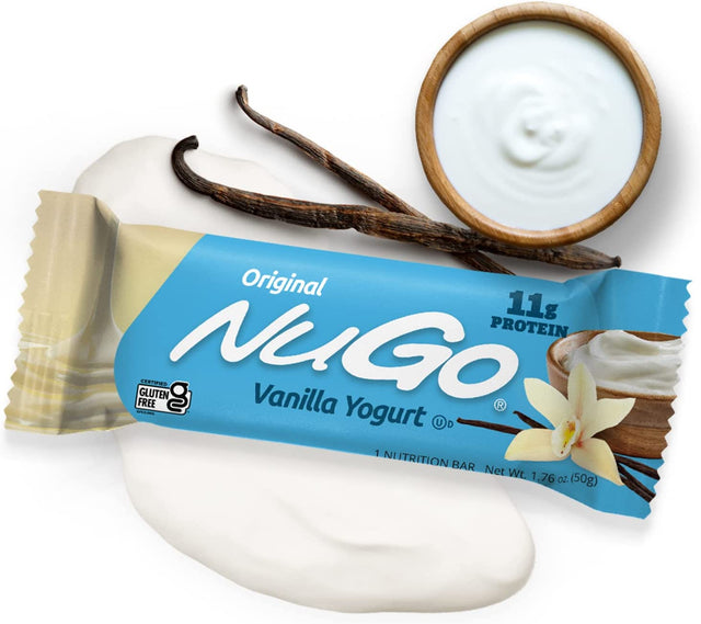 Nugo Protein Bar, Vanilla Yogurt, 11G Protein, 170 Calories, Gluten Free, 1.76 Ounce Each, 15 Count (Pack of 1)