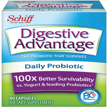 Digestive Advantage Daily Probiotic - Survives Better than 50 Billion Capsules 80 Each