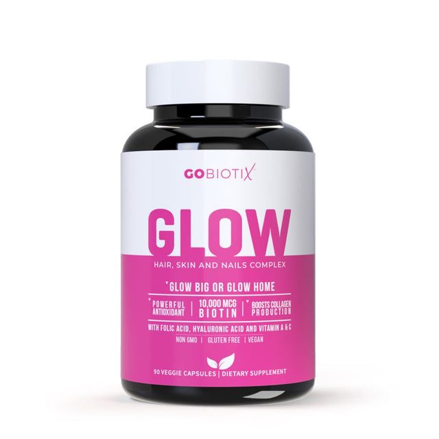 Glow | Hair, Skin & Nails Multivitamin with Hyaluronic Acid | Collagen Boost for Women