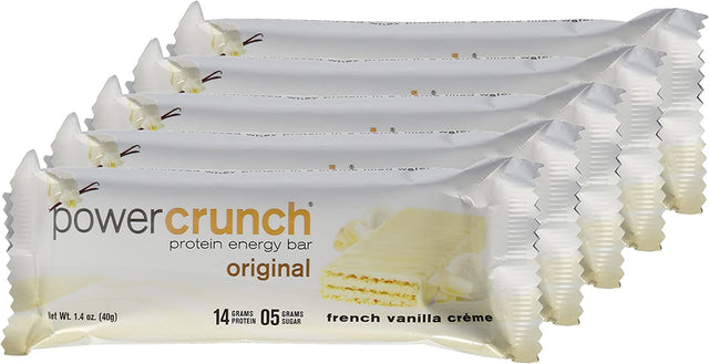 Bionutritional Research Group - Power Crunch Vanilla Creme Protein Energy Bars, 1.4 Oz, 5 Bars