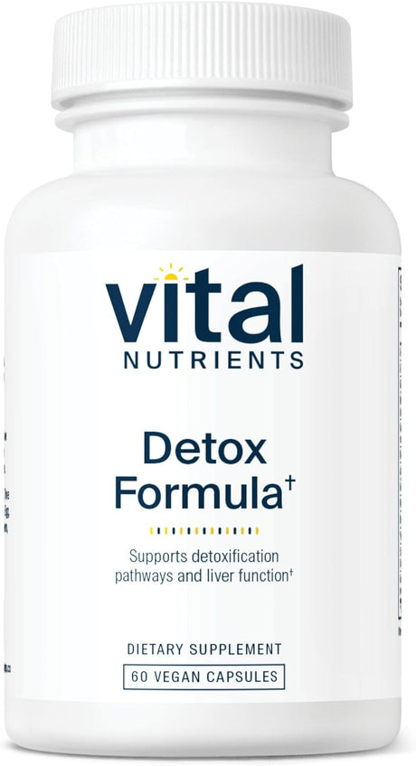 Vital Nutrients - Detox Formula - Specially Designed Formula for Liver and Detoxification Support - 60 Vegetarian Capsules per Bottle