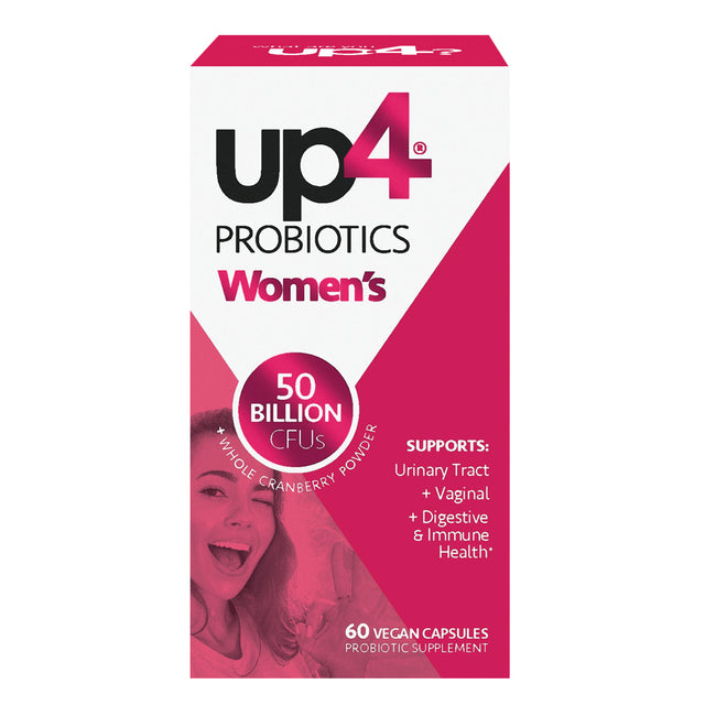 UP4 Women'S Probiotic with Organic Cranberry Dietary Supplement Capsules, 60 Ct