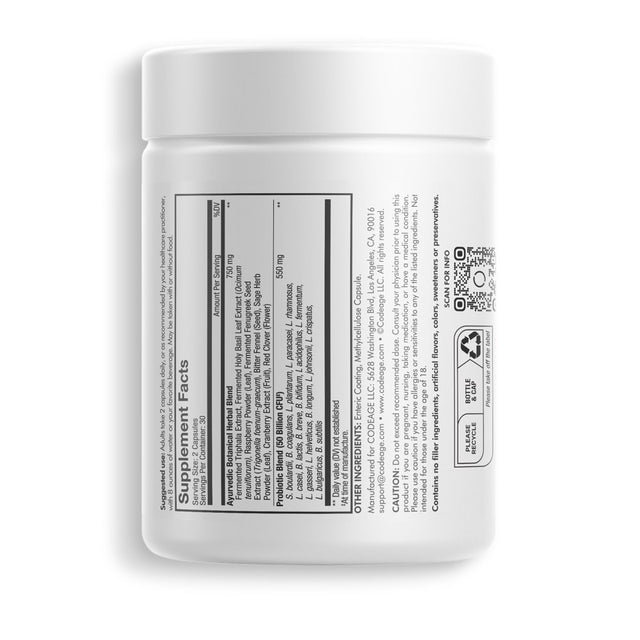 Codeage Women'S SBO Probiotic, 50 Billion CFU, Whole Food Prebiotics & Fermented Botanicals, Vegan, 60 Ct