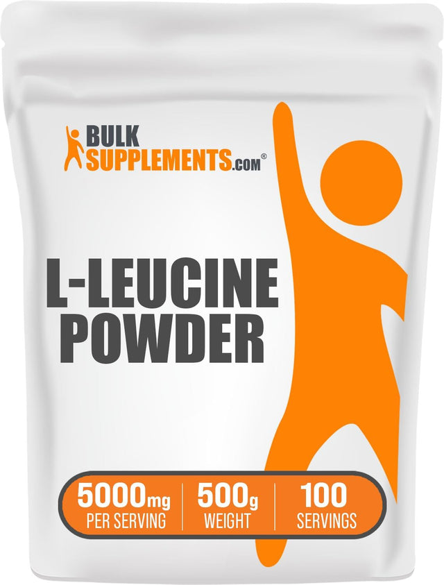 BULKSUPPLEMENTS.COM L-Leucine Powder - Leucine Supplements, Leucine Amino Acid - BCAA Supplements, Leucine Powder - Unflavored & Gluten Free, 5000Mg per Serving, 500G (1.1 Lbs)