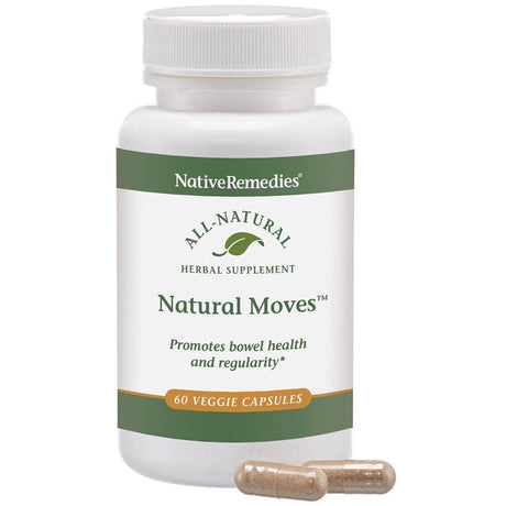 Nativeremedies Natural Moves - All Natural Herbal Supplement Promotes Bowel Health and Regularity as Related to Constipation - 60 Veggie Caps