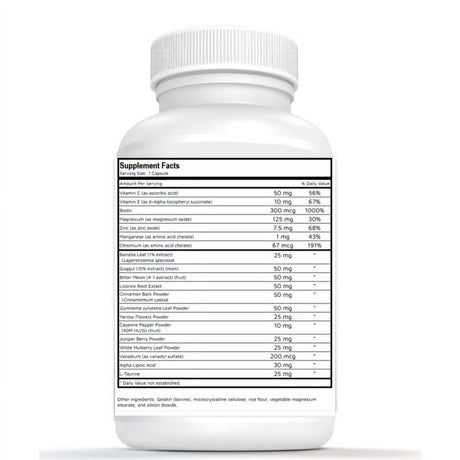 Blood Sugar Support Supplement Glucose A1C Supplement- 620 Mg Max Strength - Supports Glucose Metabolism, Immune Function Helps Cardiovascular Function - 1 Month Supply