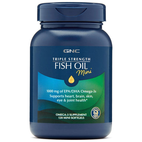 GNC Triple Strength Fish Oil Mini,120 Mini Softgels