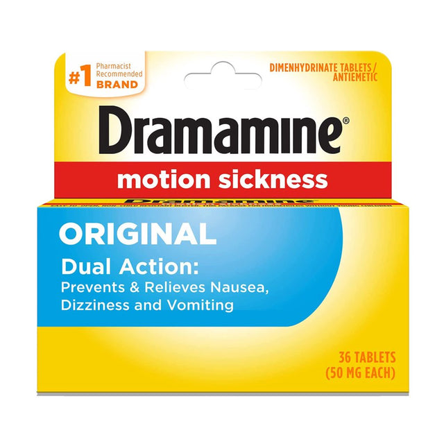 Dramamine Original, Motion Sickness Relief, 36 Count