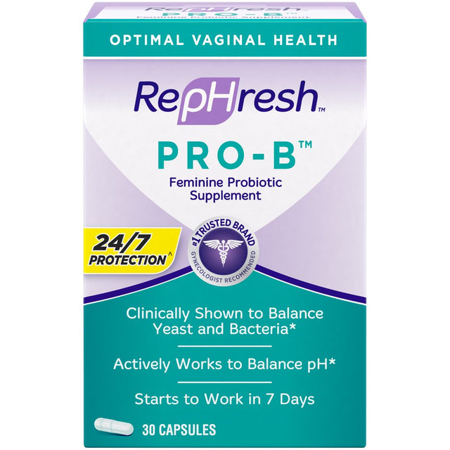 3 Pack - Rephresh Pro B Probiotic Feminine Supplement 30 Capsules