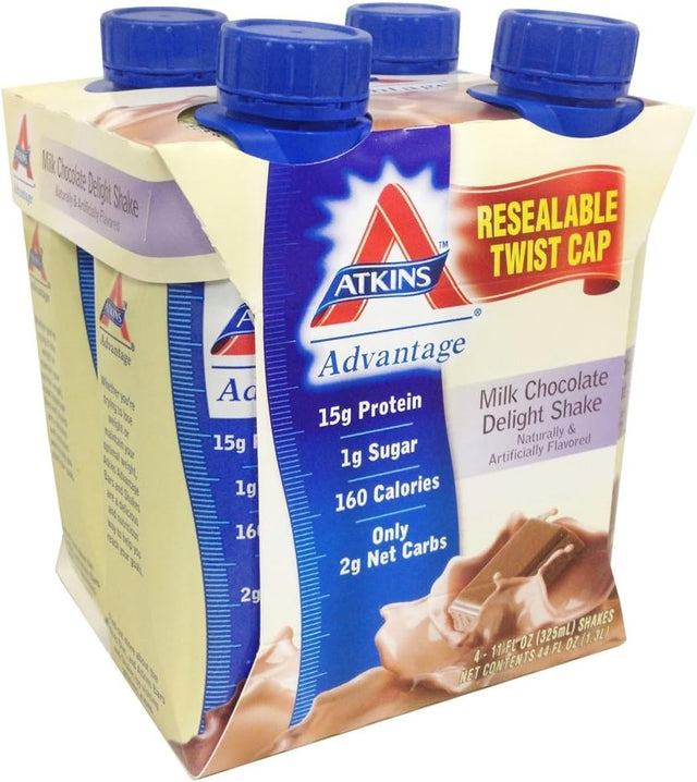 Atkins Ready to Drink Shake, MILK CHOCOLATE, 4/11 OZ (Pack of 3)3