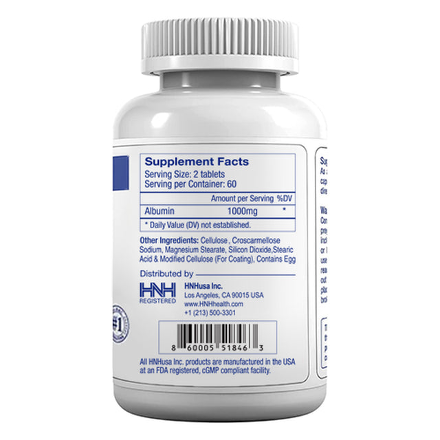 Dr.K&C Premium Albumin Protein 1000 Mg per Serving 120 Tablets Healthy Kidney Liver Function Wellness Overall Health Support Energy Life Balance Supplement