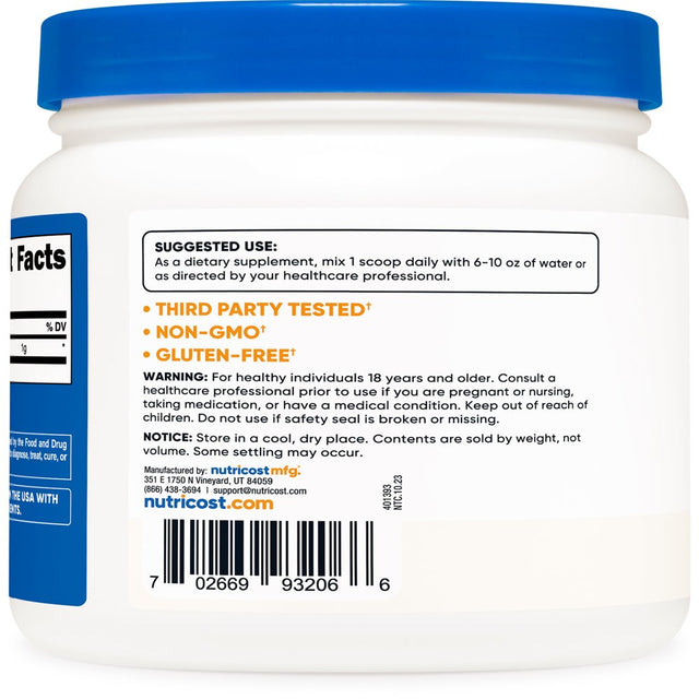 Nutricost MSM Powder 500 Grams (Methylsulfonylmethane) - Non-Gmo Supplement