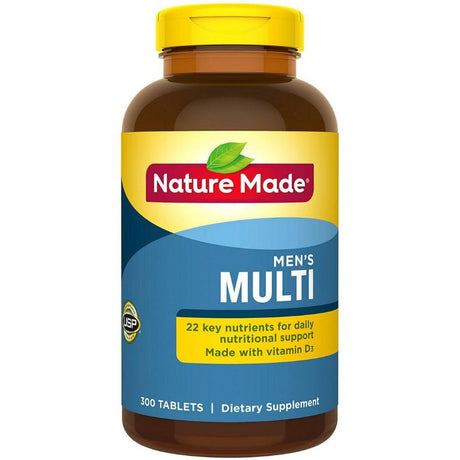 Nature Made Men Multivitamin for Him, 300 Tablets | Specially Formulated for Men with 22 Key Nutrients