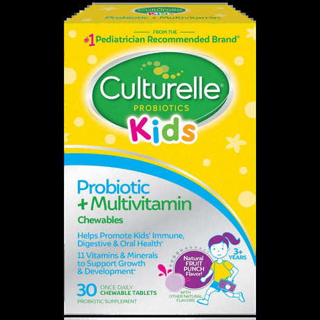 Culturelle Kids Probiotic + Multivitamin Chewable Tablets, 30 Ct