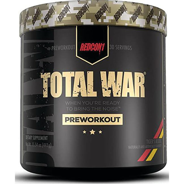 Redcon1 Total War Pre-Workout Powder, Tiger'S Blood, 13.86 Oz (30 Servings)