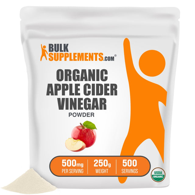 Bulksupplements.Com Organic Apple Cider Vinegar Powder, 500Mg - Heart & Digestive Support (250G - 500 Serv)