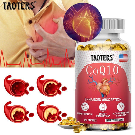 TAOTERS Coq10 Supplement - Supports Healthy Blood Pressure, Enhances Liver Function, and Supports Heart Health