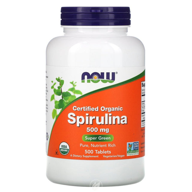 NOW Supplements Org Spirulina 500Mg 500 Tabs