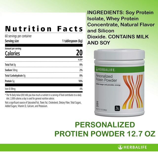 Herbalife (DUO) FORMULA 1 Healthy Meal Nutritional Shake Mix (Cookies 'N Cream) with PERSONALIZED PROTEIN POWDER