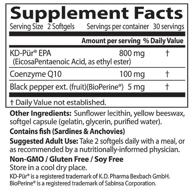 "Doctors Best High Concentrate EPA plus Coq10 with Kd-Pur, 60 Softgels"