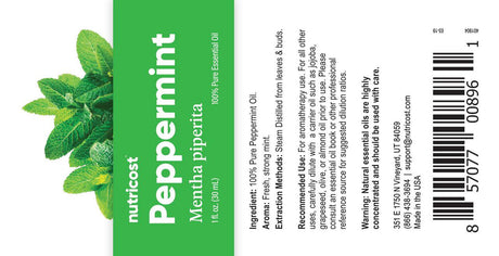 Nutricost Peppermint Essential Oil - 100% Pure Peppermint Oil - 1 Fl Oz (30 Ml)