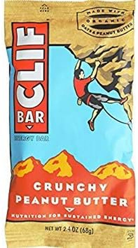 Clif Bar, 2.4 Ounce - Organic Crunchy Peanut Butter (8 Pack)